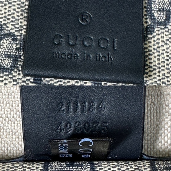 💯Authentic GUCCI GG Plus Monogram Medium Signature Web Loop Tote Navy🍀 - Picture 9 of 15